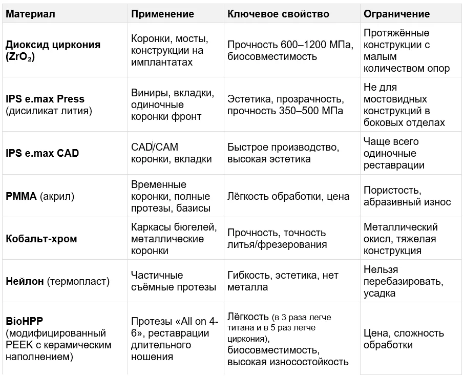 Какой материал выбрать